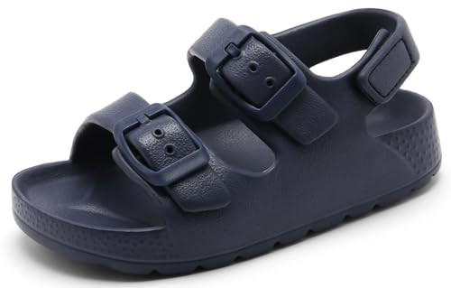 INMINPIN Toddler Boys Girls Buckle Sandals Comfort Open Toe Sandal with Adjustable Back Strap | Amazon (US)