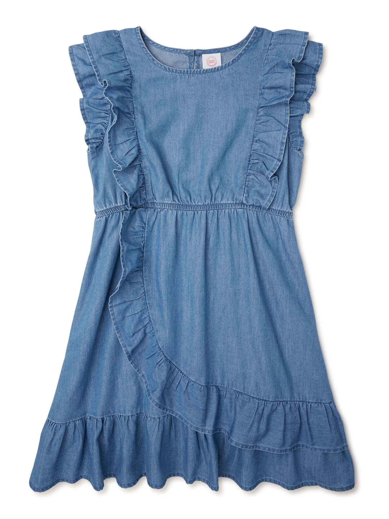 Wonder Nation Girls’ Ruffle Dress Sizes 4-18 & Plus | Walmart (US)