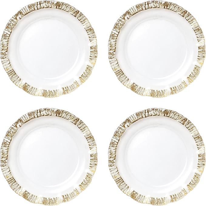 Vietri Rufolo Gold Collection Italian Dinnerware and Serveware Sets (Chargers, Set of 4) | Amazon (US)