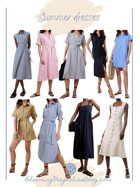 Summer dresses on sale! Striped dress. Neutral dress. Linen dress. Shirt dress. 

#LTKStyleTip #LTKSaleAlert