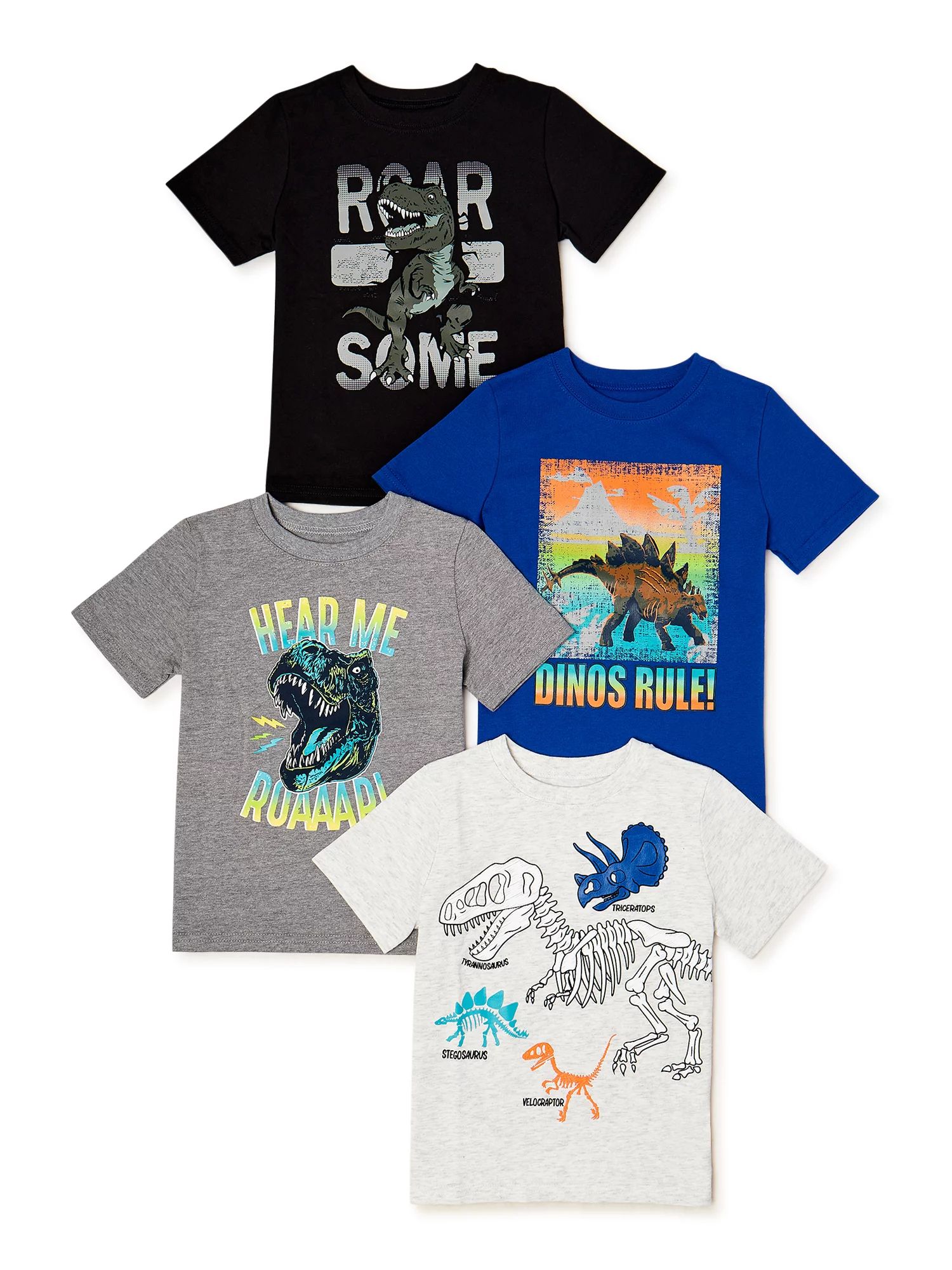Garanimals Baby and Toddler Boys' Graphic Short-Sleeve T-Shirt, 4-Pack, Sizes 12M-5T - Walmart.co... | Walmart (US)