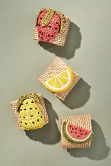 Fruta Napkin Rings, Set of 4 | Anthropologie (US)