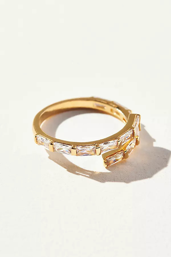 Baguette Wrap Ring By Anthropologie in Gold | Anthropologie (US)