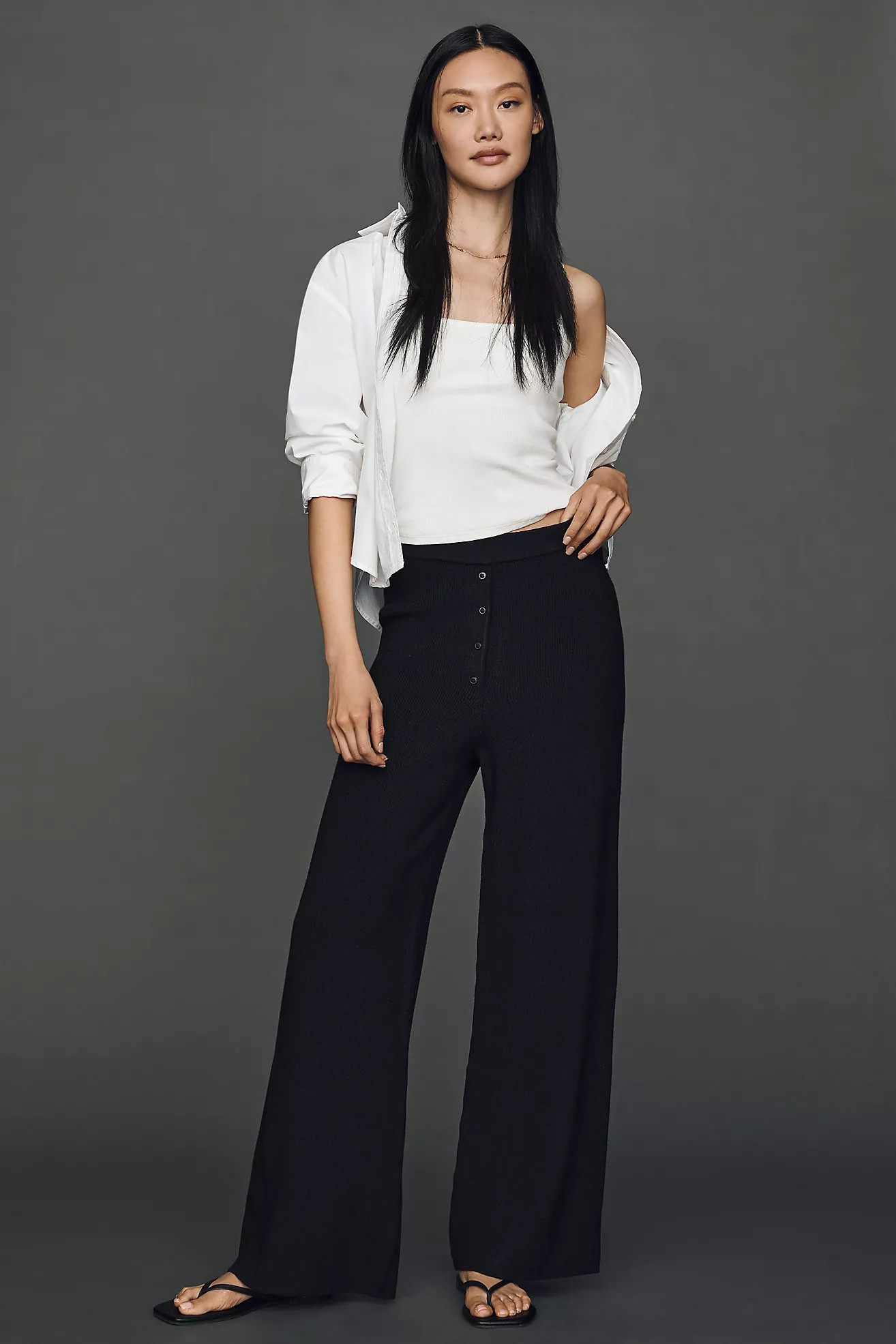 Daily Practice Knit Wide-Leg Trousers | Anthropologie (US)