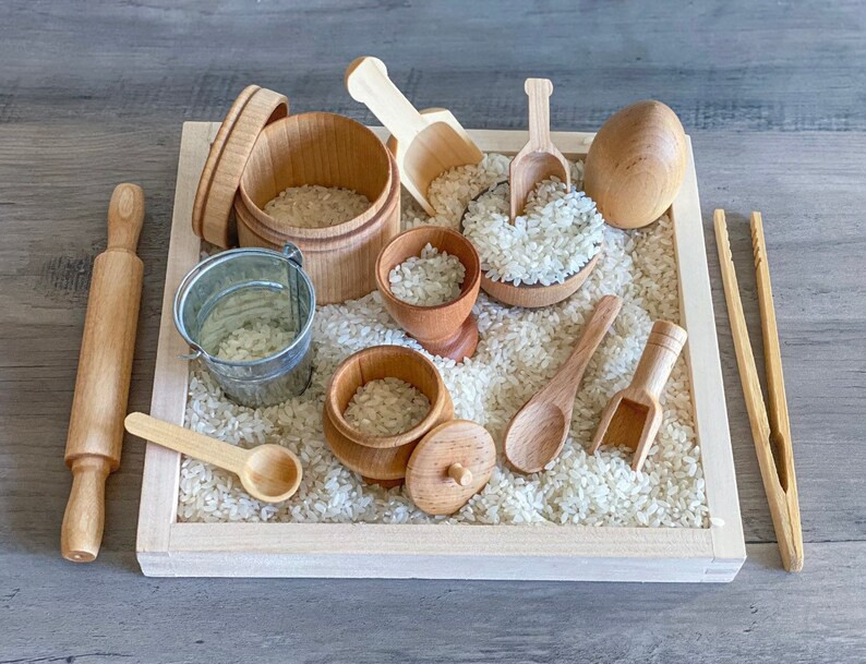 Large Sensory Bin Wooden Tools 13 Piece Set Montessori Waldorf | Etsy | Etsy (US)