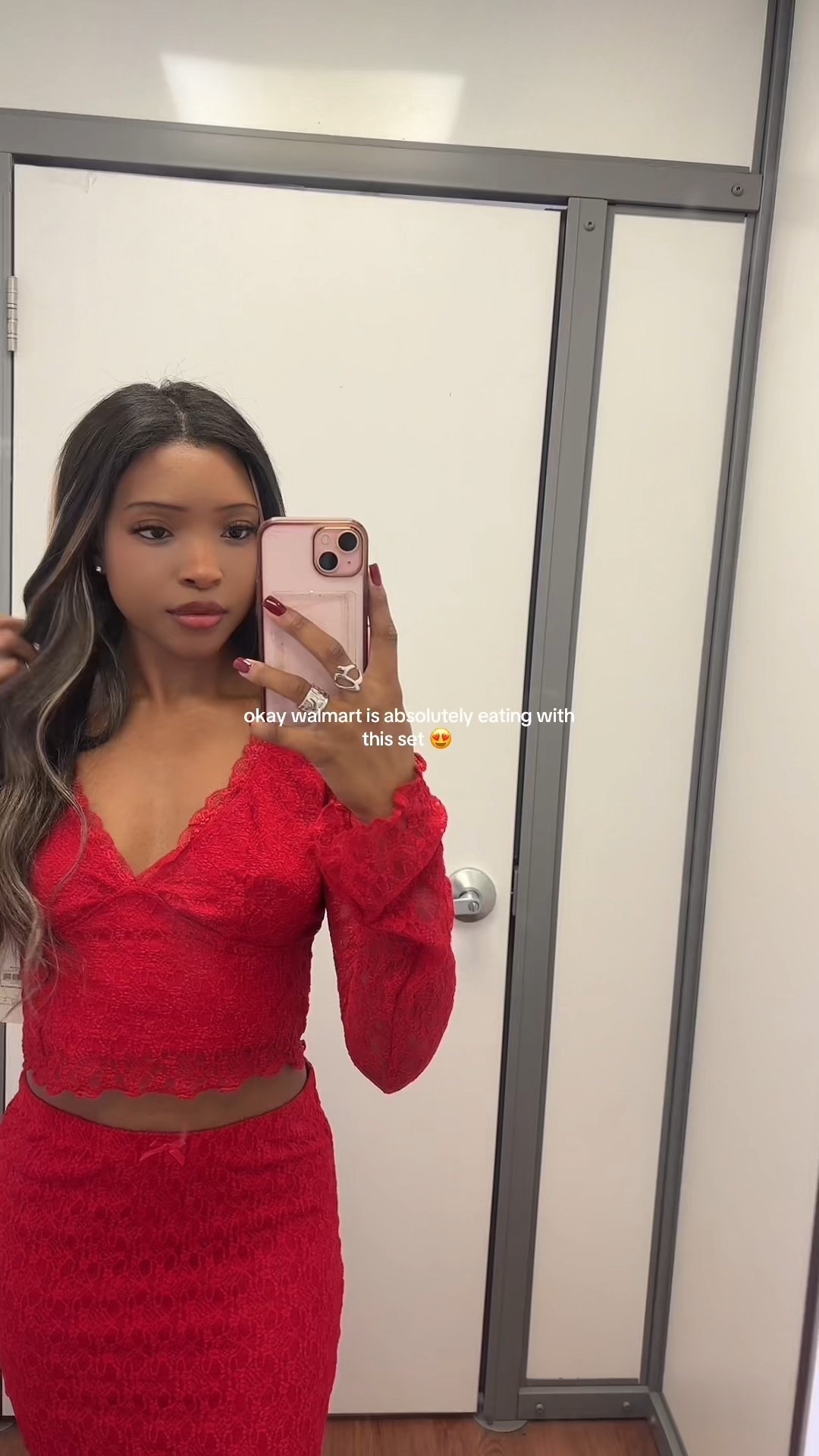 Walmart finds 😍 this 2 piece red lace set is everything! 

#LTKgrwm #LTKPetite #LTKootd