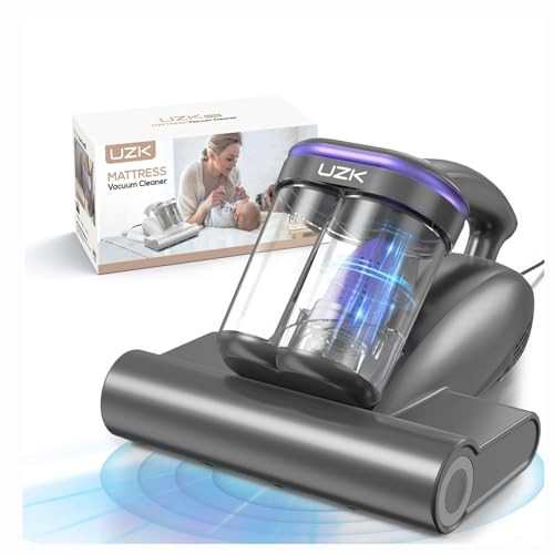 Bed Vacuum Cleaner Mattress Vacuum Cleaner,16Kpa Powerful Handheld Vacuums with UV-C Light & Double Dust Cup & High Heating & Ultrasonic & HEPA Filter for Bed Sofa(Corded,Black) | Amazon (US)