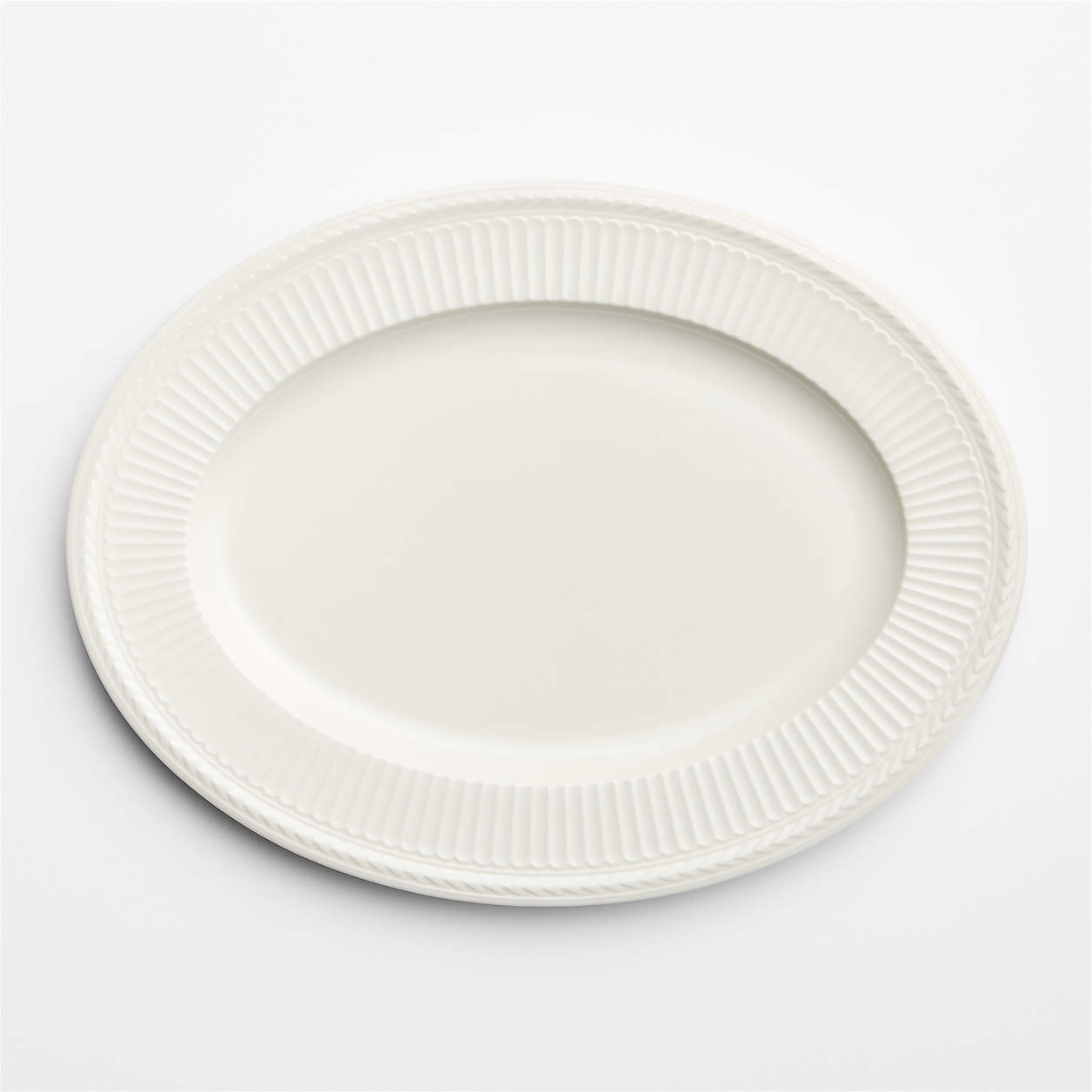 Cotswold Cream Porcelain Serving Platter | Crate & Barrel | Crate & Barrel