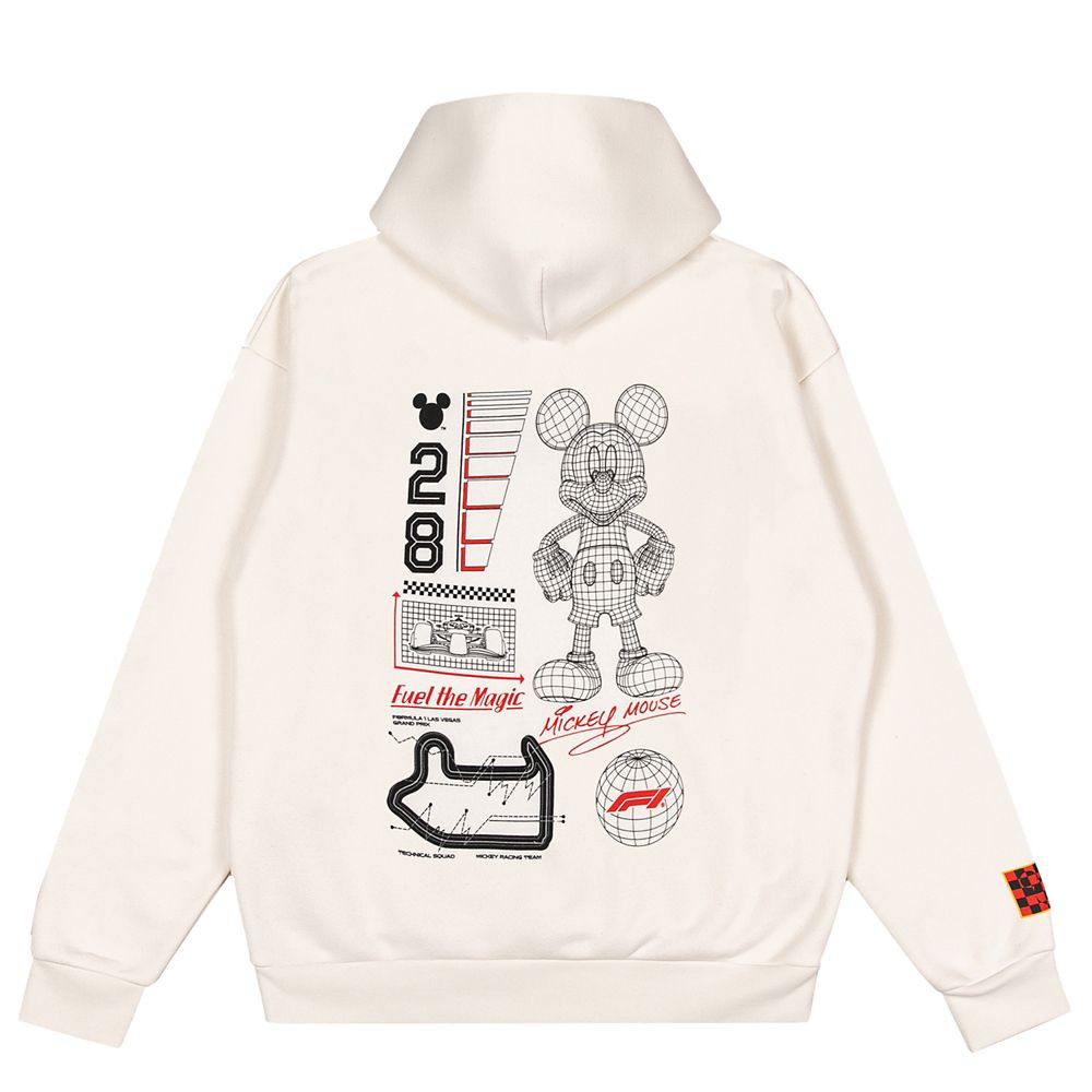 Disney x Formula 1 Pullover Hoodie for Adults – Cream | Disney Store