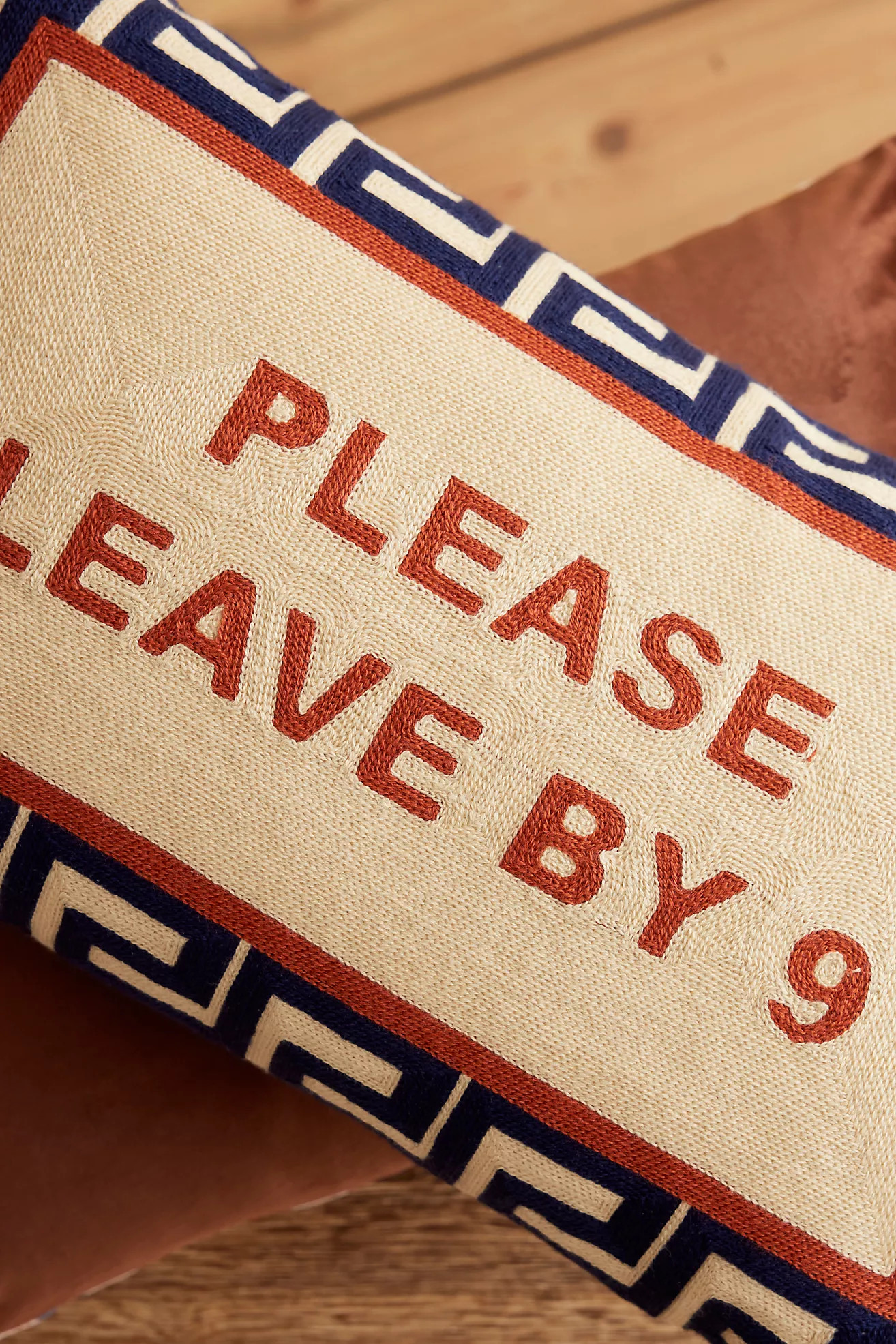 The Pillow Drop Please Leave By Nine Cushion | Anthropologie (UK)