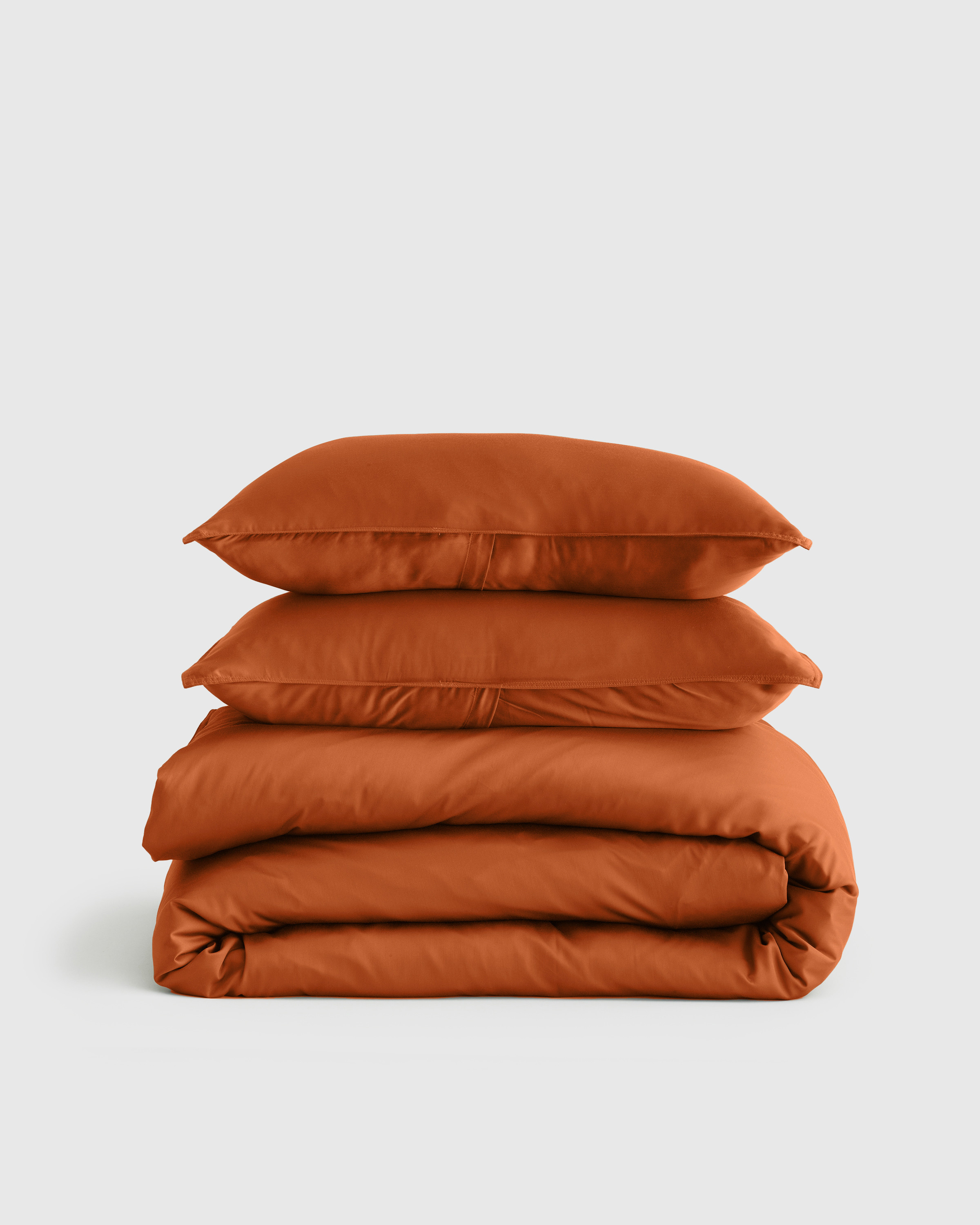 Quince | Bamboo Duvet Cover Set in Terracotta, Size Full/Queen | Quince