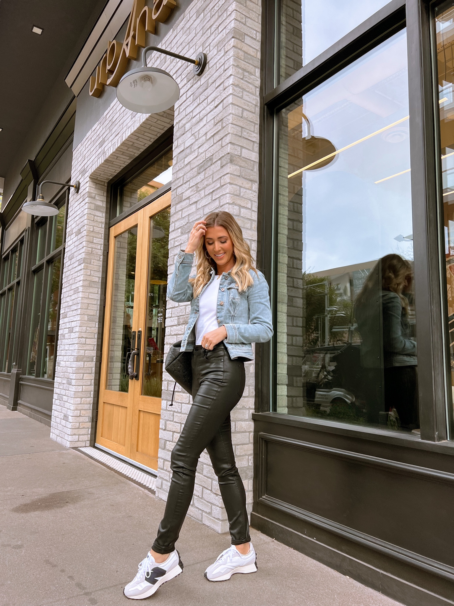 Casual spring transition look!
black coated skinny jeans are a mid to high rise and run true to size (I’m 5’4” in a size 0). They are stretchy and super comfortable.
My white ribbed tank top runs tts.
My denim jacket runs TTS and it has lots of stretch. I’m wearing XS
My new balance sneakers are the perfect neutral sneaker. They run true to size and are perfect for casual outfits.

denim jacket, jean jacket, casual outfit, everyday outfit, sneakers, white sneakers, new balance, white house black market, hoop earrings


#LTKunder100 #LTKstyletip #LTKshoecrush