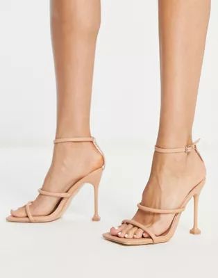 Public Desire Kalippo heeled sandals in beige | ASOS (Global)