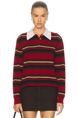 Cropped Stripe Rugby Sweater | FWRD 