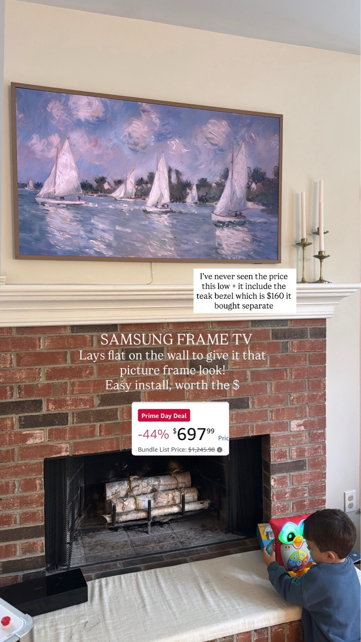 Frame tv on sale 
55” above