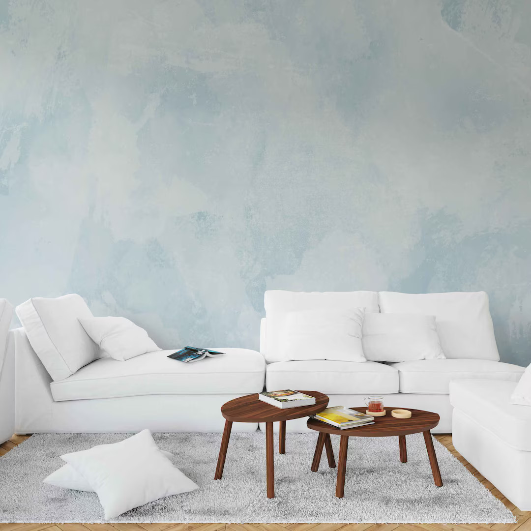 Light Blue Concrete Removable Wallpaper Watercolor Wall Mural Self Adhesive  Aquarelle Venetian B... | Etsy (US)