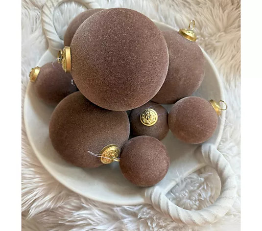 Simply Stunning Set of 8 Velvet Ornaments by Janine Graff - QVC.com | QVC