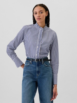Classic Poplin Ruffle Shirt | Gap Factory