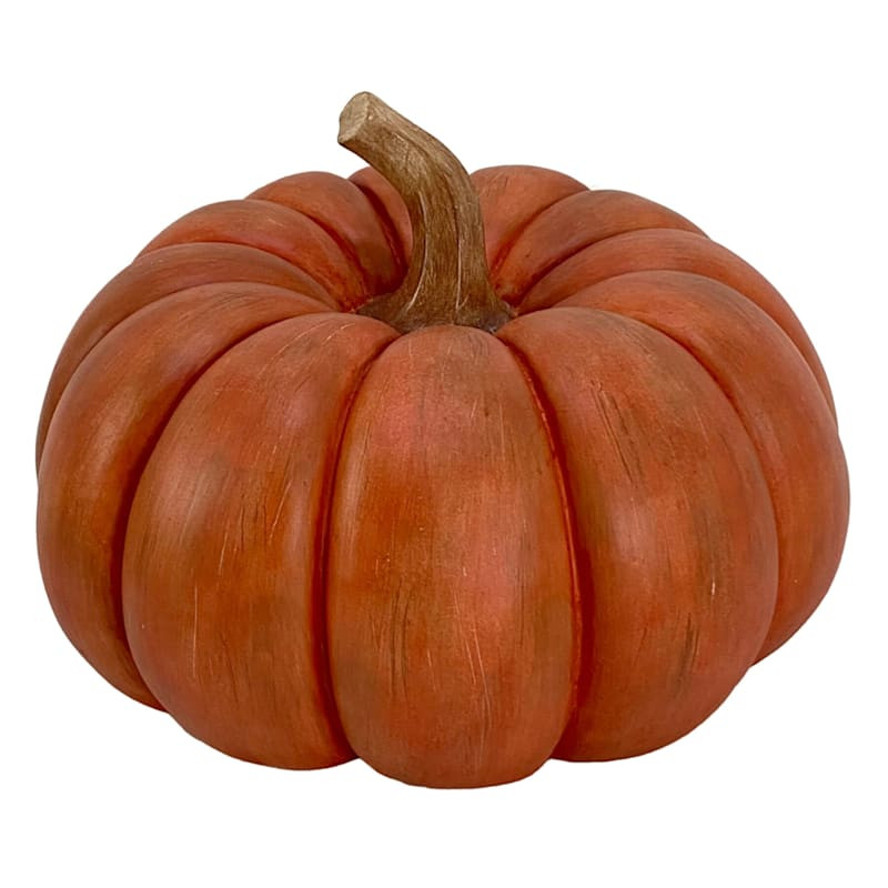 Orange Resin Pumpkin, 6" | At Home
