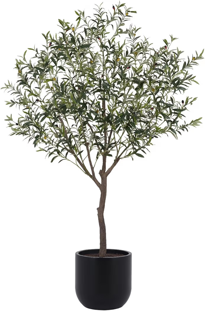 CG Hunter Faux Olive Tree, Premium Handmade Artificial Indoor Tree Stands 6.5-ft Tall, Lifelike-L... | Amazon (US)
