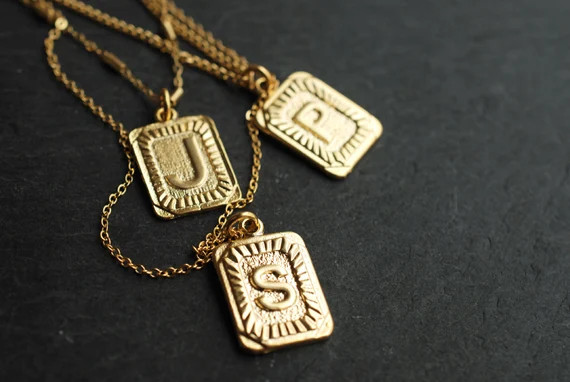 Initial necklace / statement necklace / name necklace / Birthday gifts / personalized jewelry | Etsy (US)