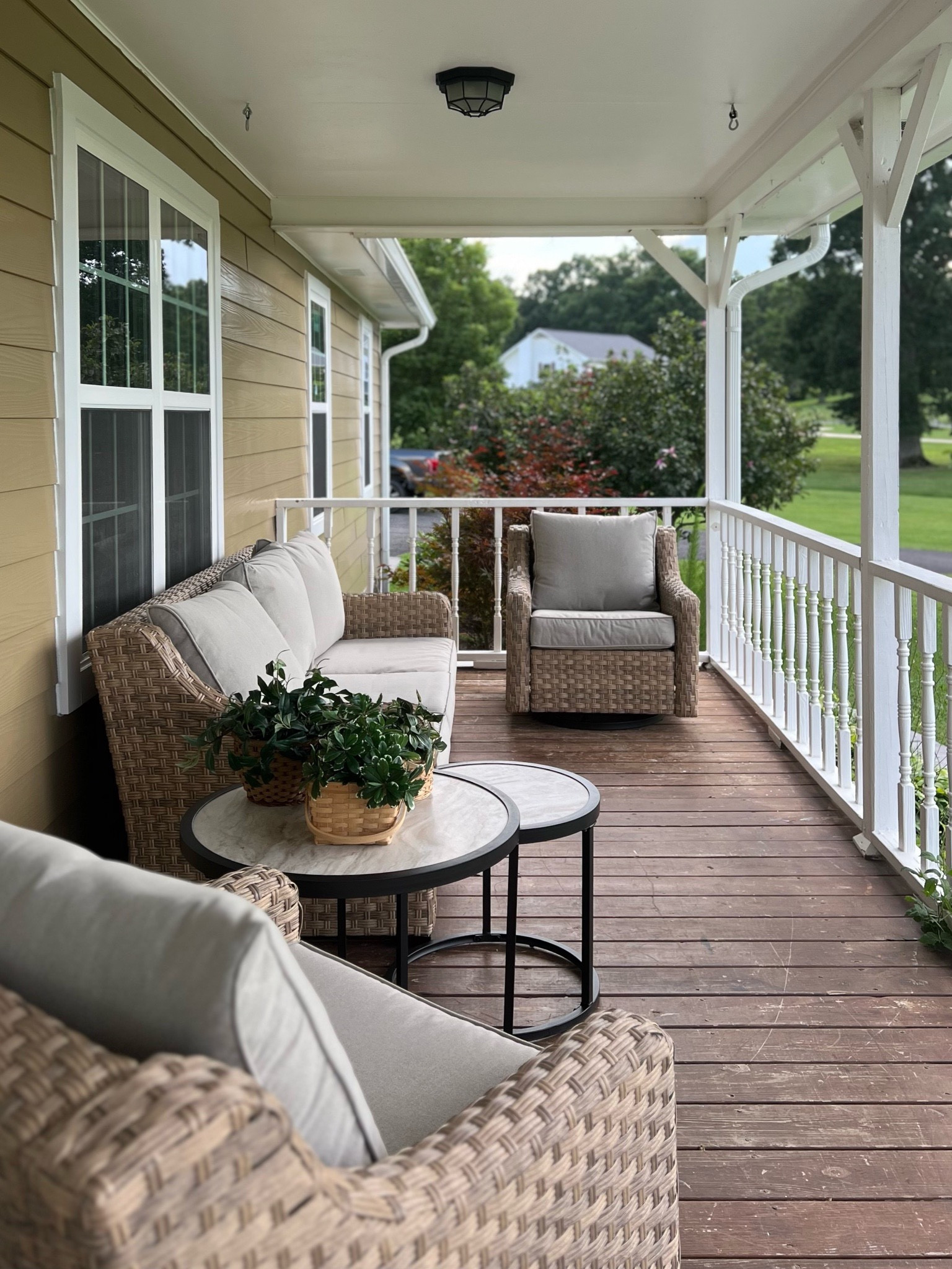 The spot I enjoy my morning coffee, so a devotional, teach homeschool lessons, daydream and watch the sunset 

#LTKSeasonal #LTKhome #LTKfamily