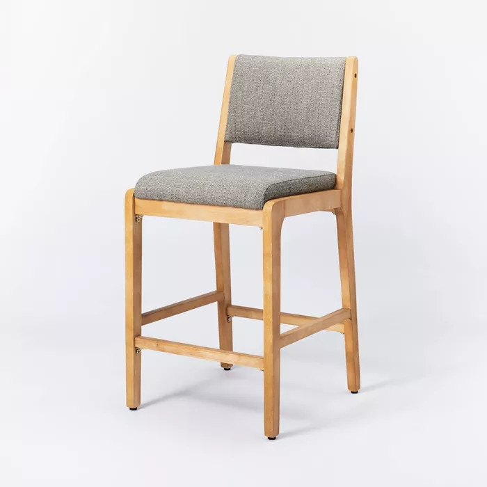Centerville Wood Counter Height Barstool with Upholstered Seat/Back - Threshold™ designed with ... | Target