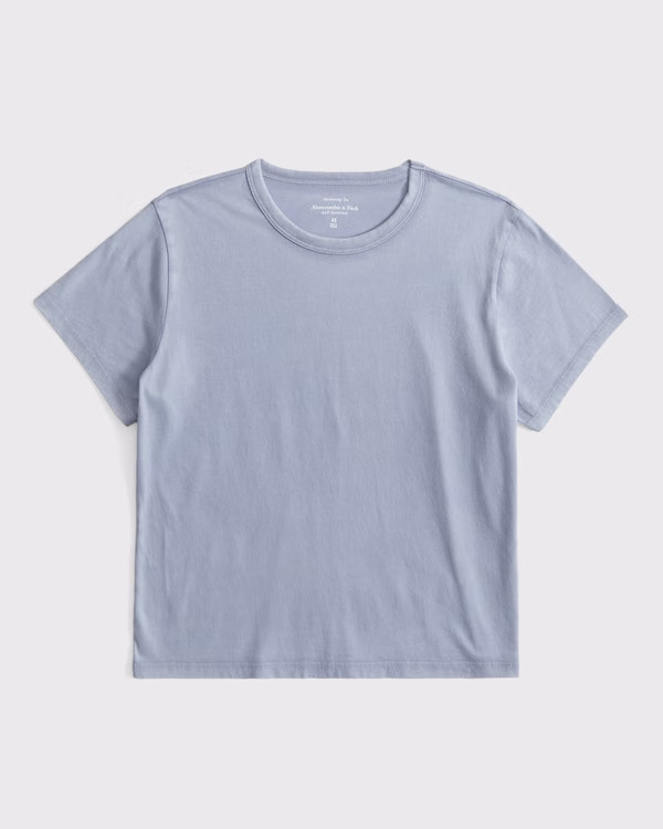 Essential Polished Body-Skimming Tee | Abercrombie & Fitch (US)