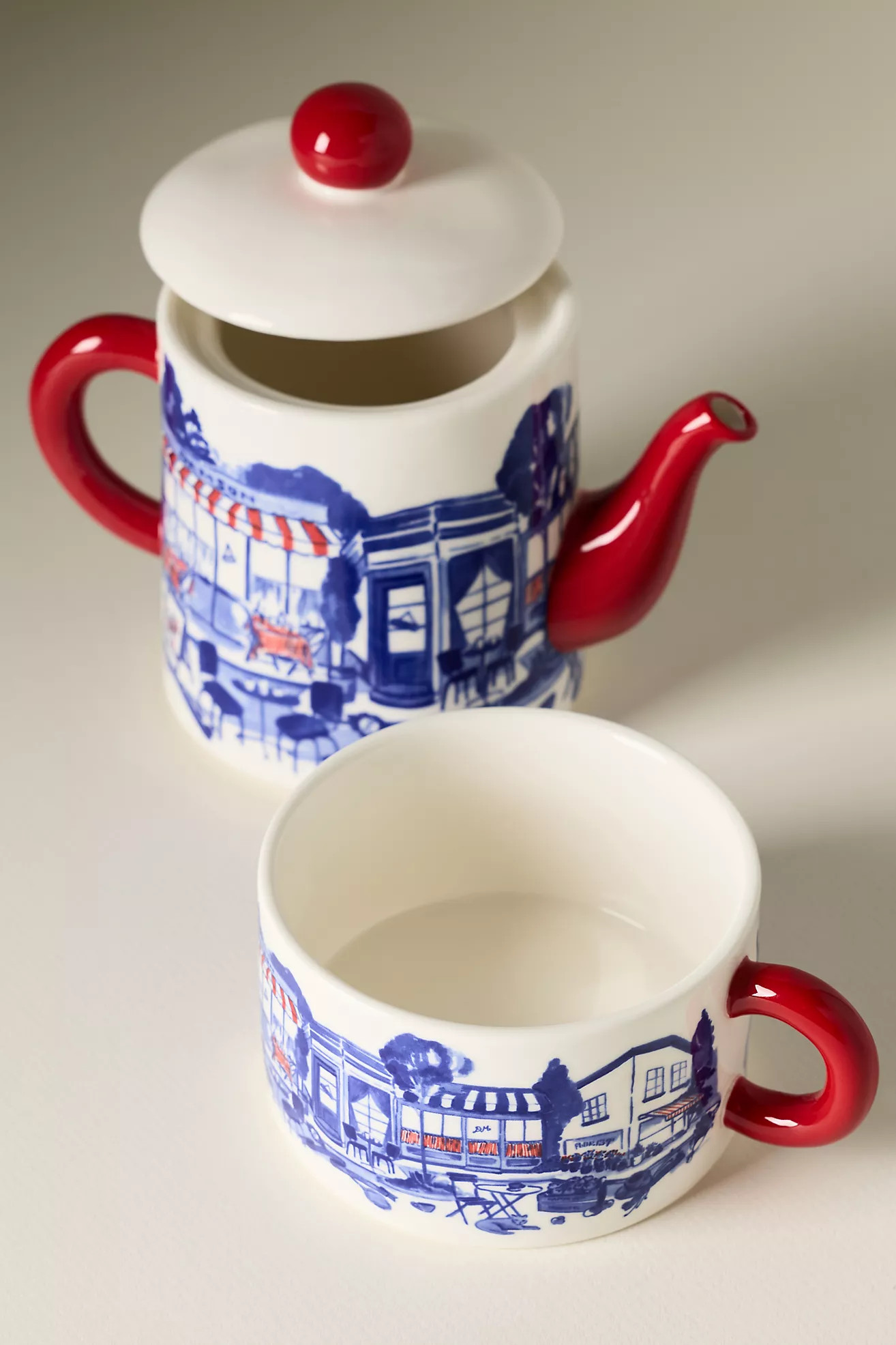 Damson Madder Tea Pot and Cup | Anthropologie (US)