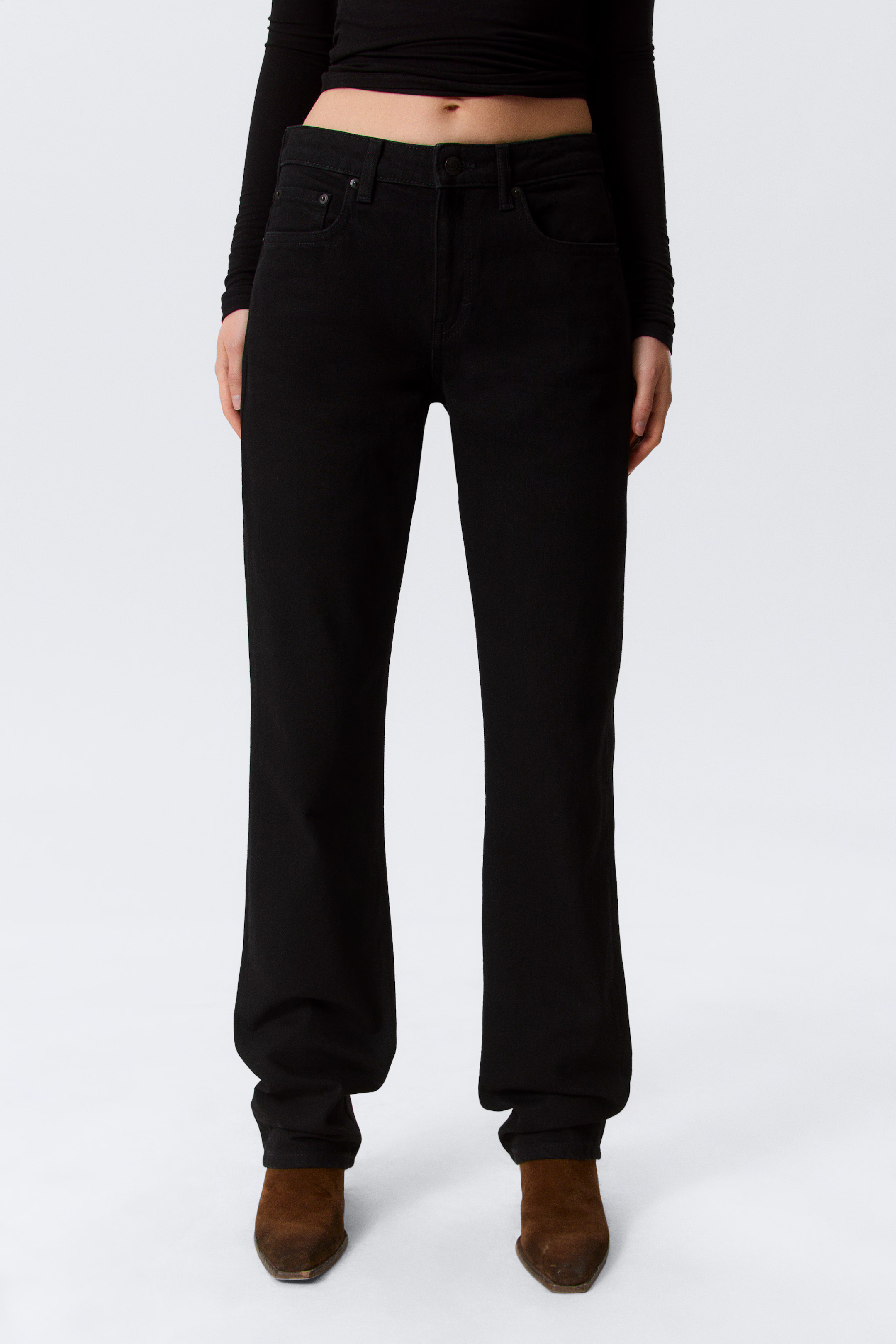 Laika Mid Rise Regular Straight Leg Jeans | H&M (UK, MY, IN, SG, PH, TW, HK)