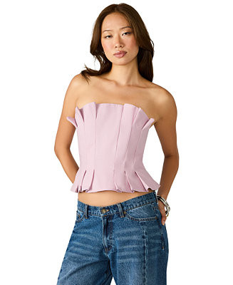 Steve Madden Women's Luciella Strapless Pleated Top - Macy's | Macy's