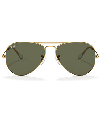 Ray-Ban Polarized Sunglasses, RB3025 AVIATOR & Reviews - Sunglasses by Sunglass Hut - Handbags & ... | Macys (US)