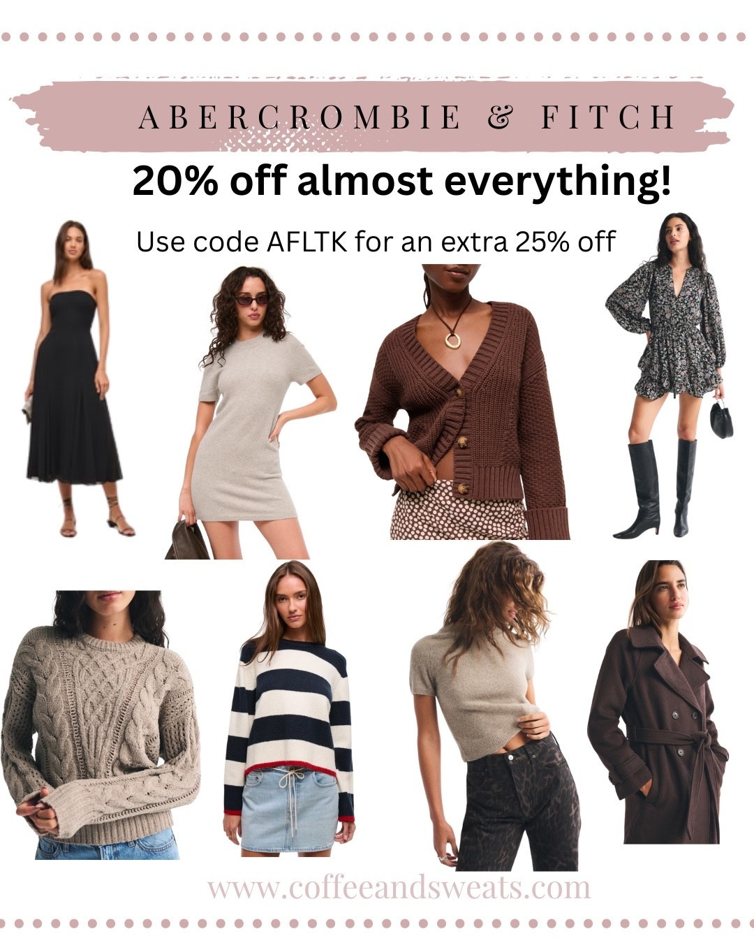 Stack code AFLTK to get an extra 25% off the 20% off sale! 
#abercrombie #afltk #fallsale #sweaterweather #sweaters #jackets #coats

#LTKFallSale #LTKSaleAlert #LTKSeasonal