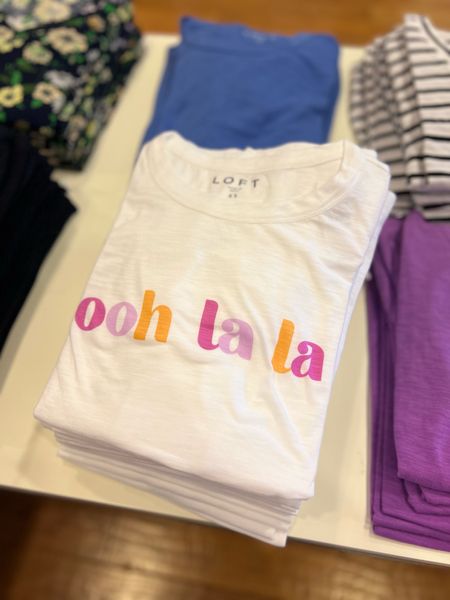 LOFT graphic tees / ooh la la / summer / weekend / casual 

#LTKfindsunder50 #LTKmidsize #LTKsalealert