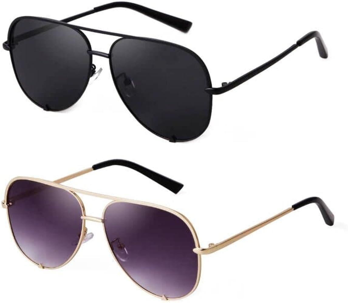 SORVINO Oversized Aviator Sunglasses for Women Men Trendy Retro Bulk Shade Black Faded Sun Glasse... | Amazon (US)