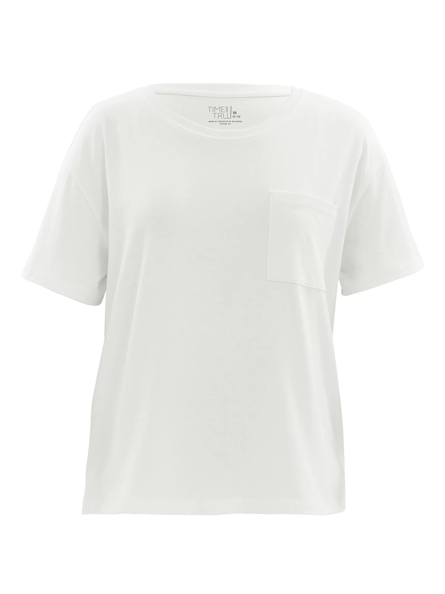 Time And Tru Women's Short Sleeve Boyfriend T-Shirt - Walmart.com | Walmart (US)