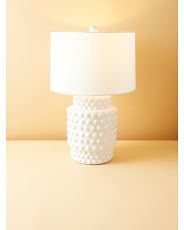 25in Ceramic Dot Textured Cylinder Table Lamp | HomeGoods
