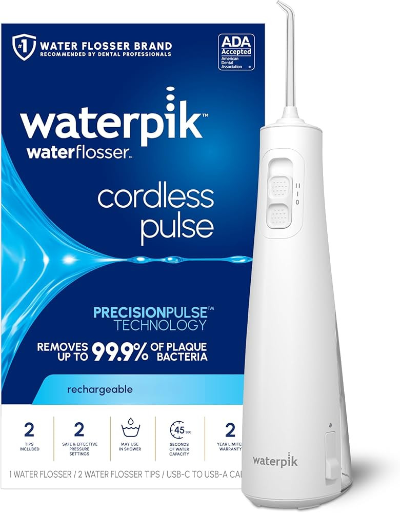 Waterpik Cordless Pulse Rechargeable Portable Water Flosser for Teeth, Gums, Braces Care and Trav... | Amazon (US)