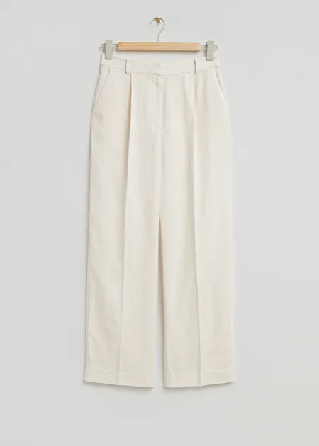 Wide-Leg High-Waist Pleated Trousers | & Other Stories (EU + UK)