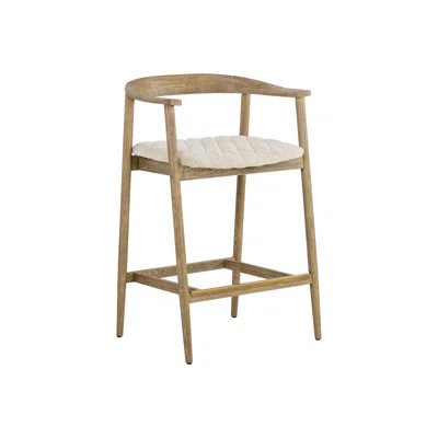 Takenori COUNTER STOOL - WEATHERED OAK - DOVE CREAM - Taupe | Wayfair North America
