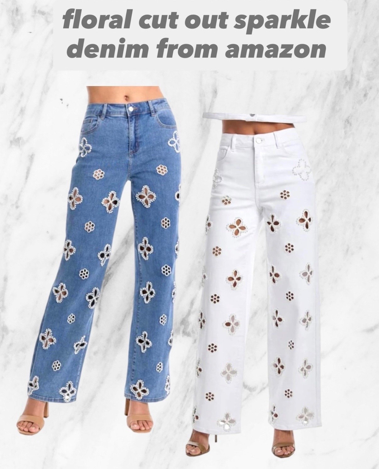 even more beautiful in person.  
cut out denim 
cut out jeans