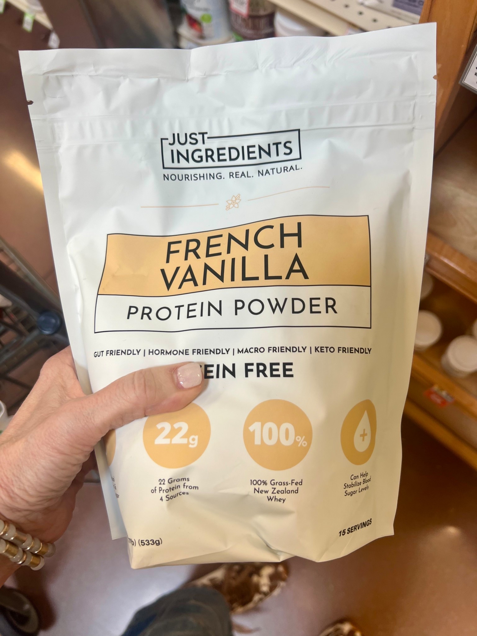 just ingredients french vanilla protein powder 

#LTKActive #LTKfitnessgoals