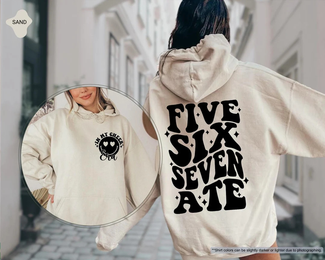 In My Cheer Era Sweatshirt, Five Six Seven Ate, Cheerleader Hoodie, Cheer Mom Sweatshirt, Cheerle... | Etsy (US)