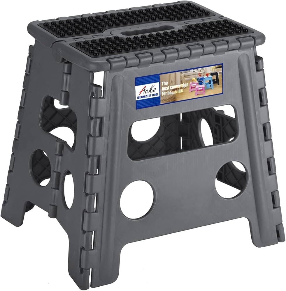ACKO Folding Step Stool 13 inch Height Premium Heavy Duty Foldable Step Stools for Adults and Kid... | Amazon (US)