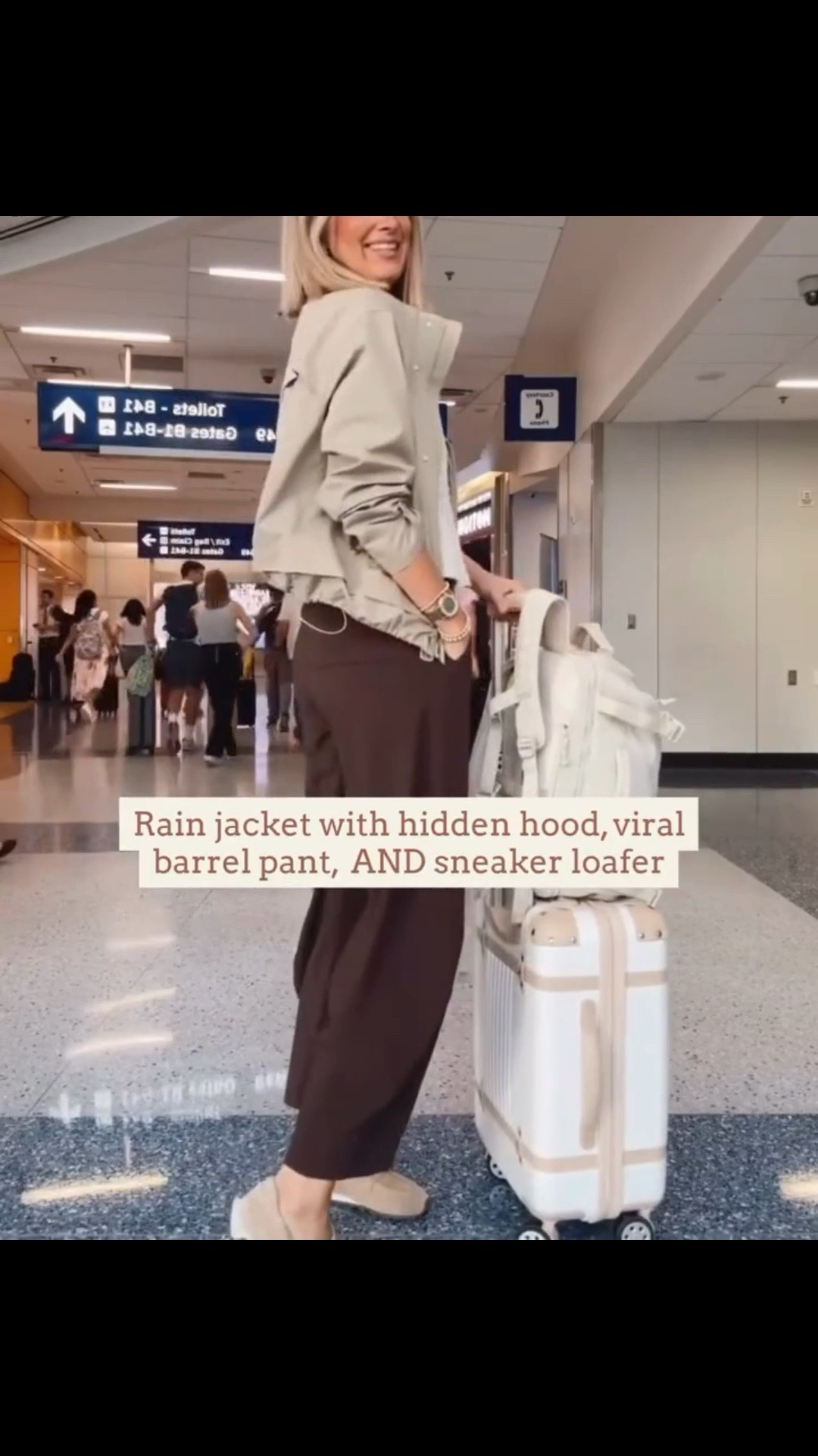 Rain jacket with hidden hood.

#LTKdayinmylife #LTKmomlife #LTKSeasonal