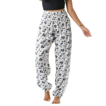 Lotus and Luna Harem Pants Thai Pants for Women Perfect for Beach & Lounge Amorgos Harem Pants L/XL | Walmart (US)