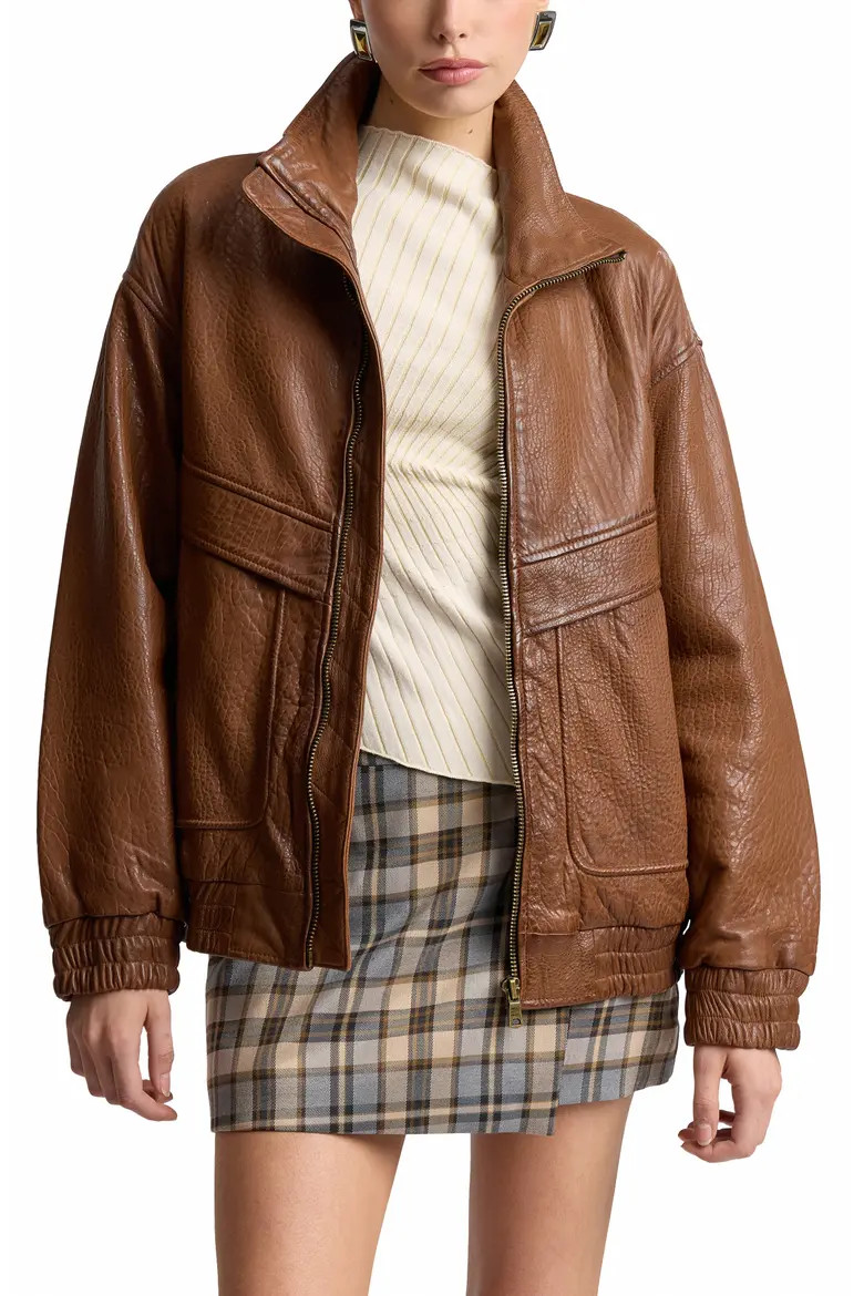 Oversized Leather Jacket (Women) | Nordstrom | Nordstrom