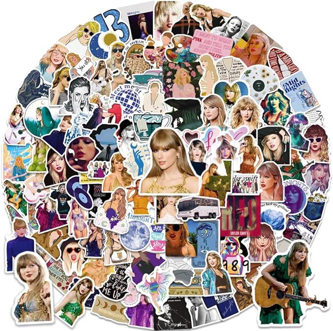 200PCS Taylor Music Sticker for Adult, Female Pop Singer Swift Ablum Stickers for Teen Girl, Wate... | Amazon (US)
