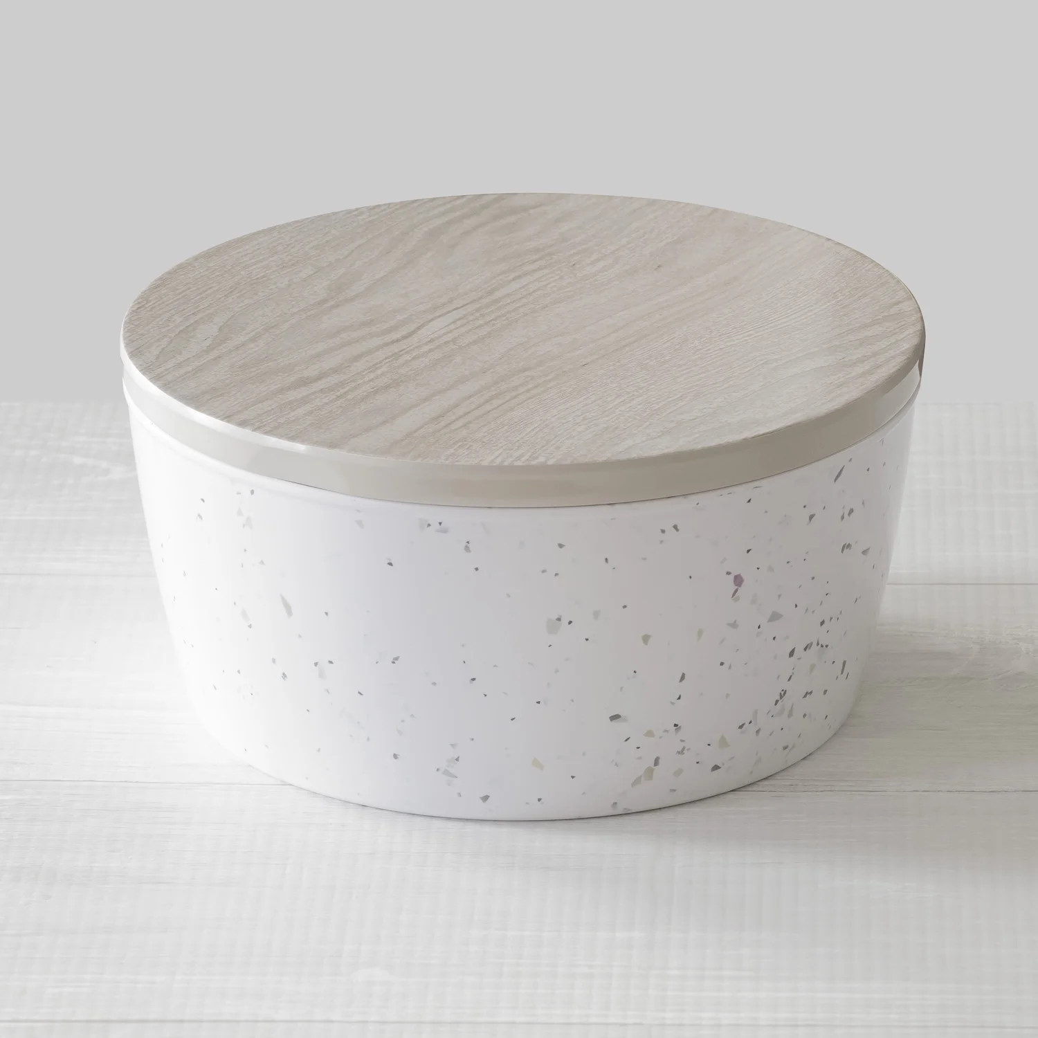 Better Homes & Gardens Outdoor Melamine Grey Terazzo Serve Bowl with Lid | Walmart (US)