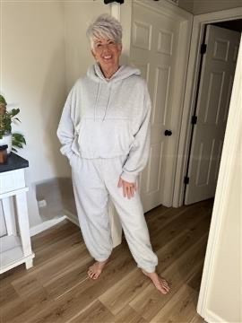 This is so comfy and so cute!!! I’m wearing a size large in the top and XL in the bottoms! 

#LTKselfcare #LTKootd #LTKCyberWeek